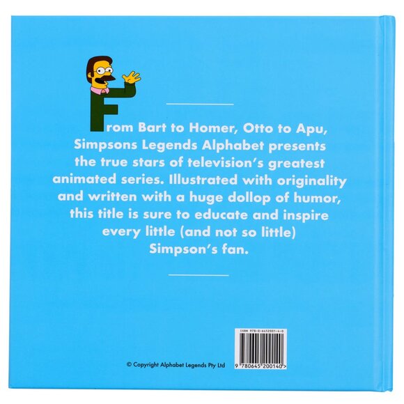 1* NEW THE SIMPSONS BOOK (HARDCOVER) LEGENDS ALPHABET HARDCOVER BOUND BOOK - Picture 2 of 6